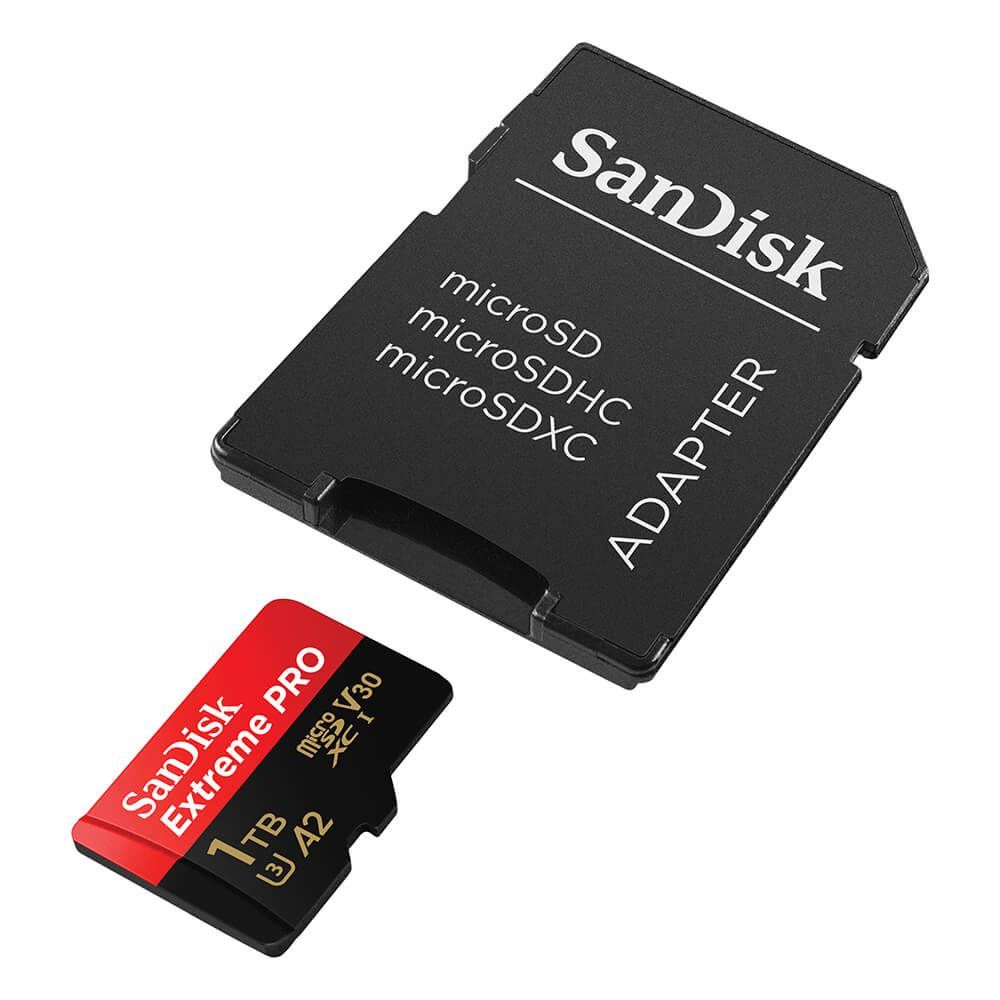 Sandisk 1TB microSDXC Extreme Pro Class 10 UHS-I A2 C10 V30 + adapterrel Sandisk 1TB microSDXC Extreme Pro Class 10 UHS-I A2 C10 V30 + adapterrel
