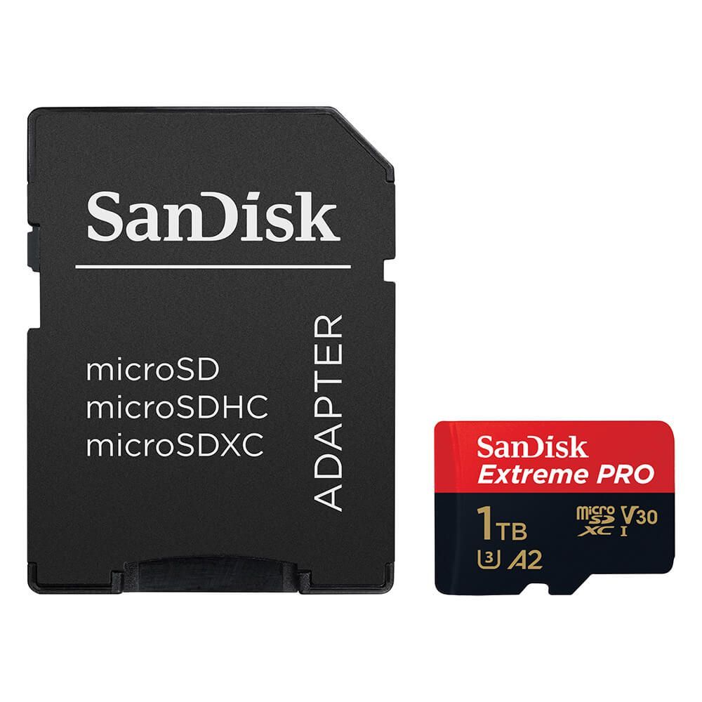 Sandisk 1TB microSDXC Extreme Pro Class 10 UHS-I A2 C10 V30 + adapterrel Sandisk 1TB microSDXC Extreme Pro Class 10 UHS-I A2 C10 V30 + adapterrel