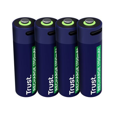 Trust 1700mAh AA Ni-MH akkumulátor 4db/csomag Trust 1700mAh AA Ni-MH akkumulátor 4db/csomag