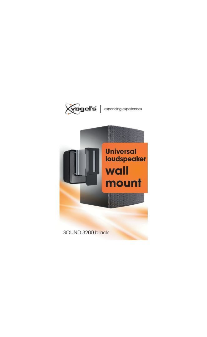 Vogel's SOUND 3200 Speaker Wall mount Black Vogel's SOUND 3200 Speaker Wall mount Black