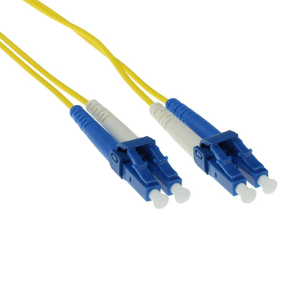 ACT LSZH Singlemode 9/125 OS2 fiber duplex with LC connectors 0,25m Yellow ACT LSZH Singlemode 9/125 OS2 fiber duplex with LC connectors 0,25m Yellow