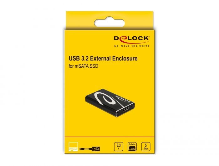 DeLock External Enclosure SuperSpeed USB for mSATA SSD DeLock External Enclosure SuperSpeed USB for mSATA SSD