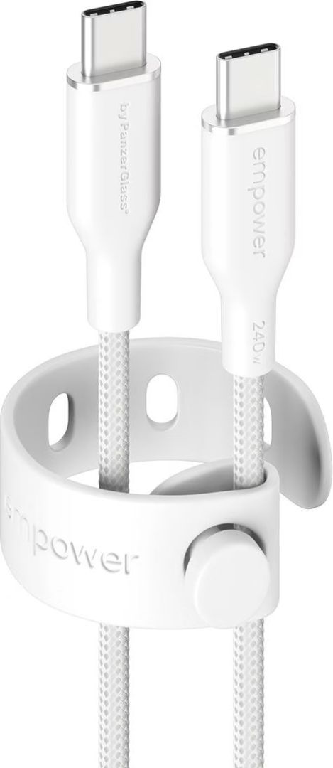 PanzerGlass 240W USB-C to USB-C USB 2.0 cable 2m White PanzerGlass 240W USB-C to USB-C USB 2.0 cable 2m White