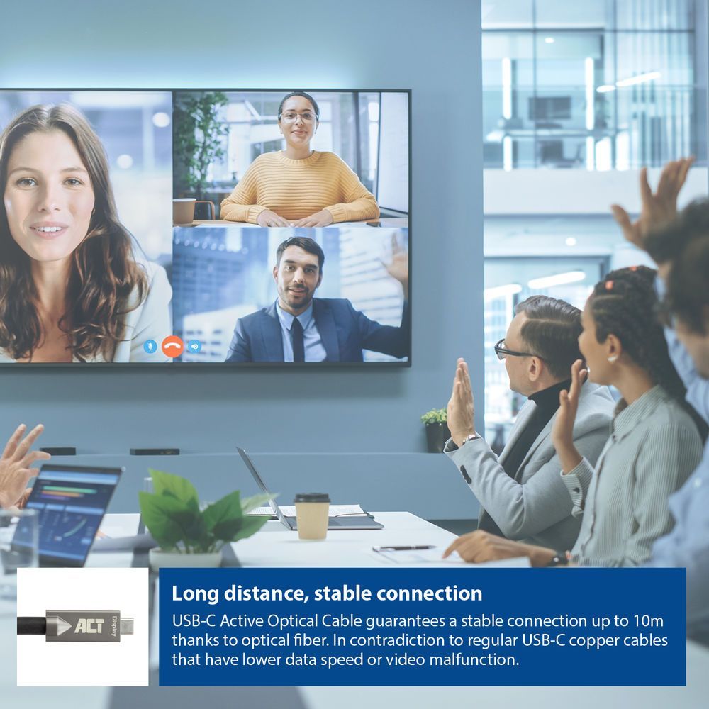 ACT USB-C 3.2 Gen2 Active Optical Cable (AOC) connection cable 3m Black ACT USB-C 3.2 Gen2 Active Optical Cable (AOC) connection cable 3m Black