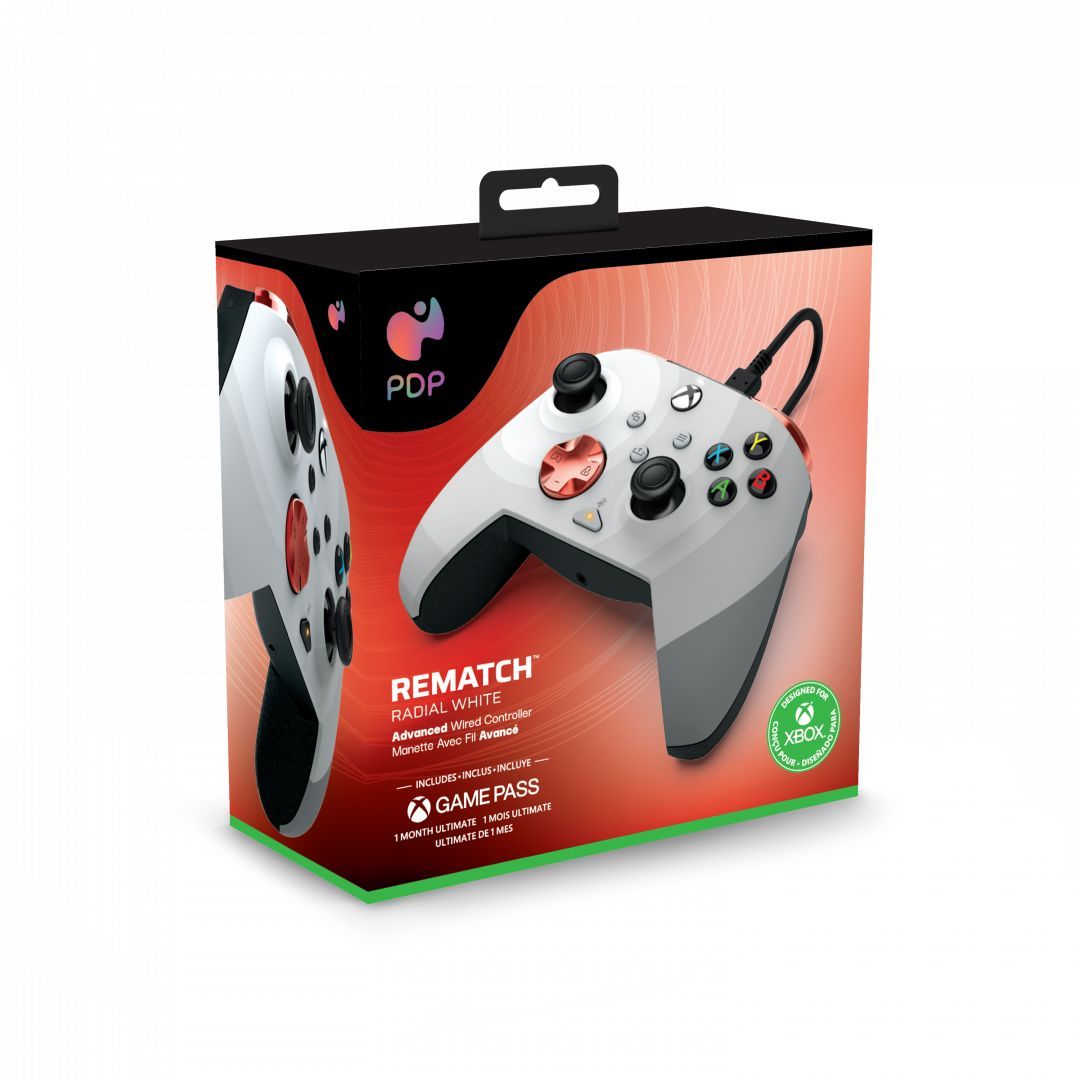 PDP Xbox Series X/S & PC USB Gamepad REMATCH Radial White PDP Xbox Series X/S & PC USB Gamepad REMATCH Radial White