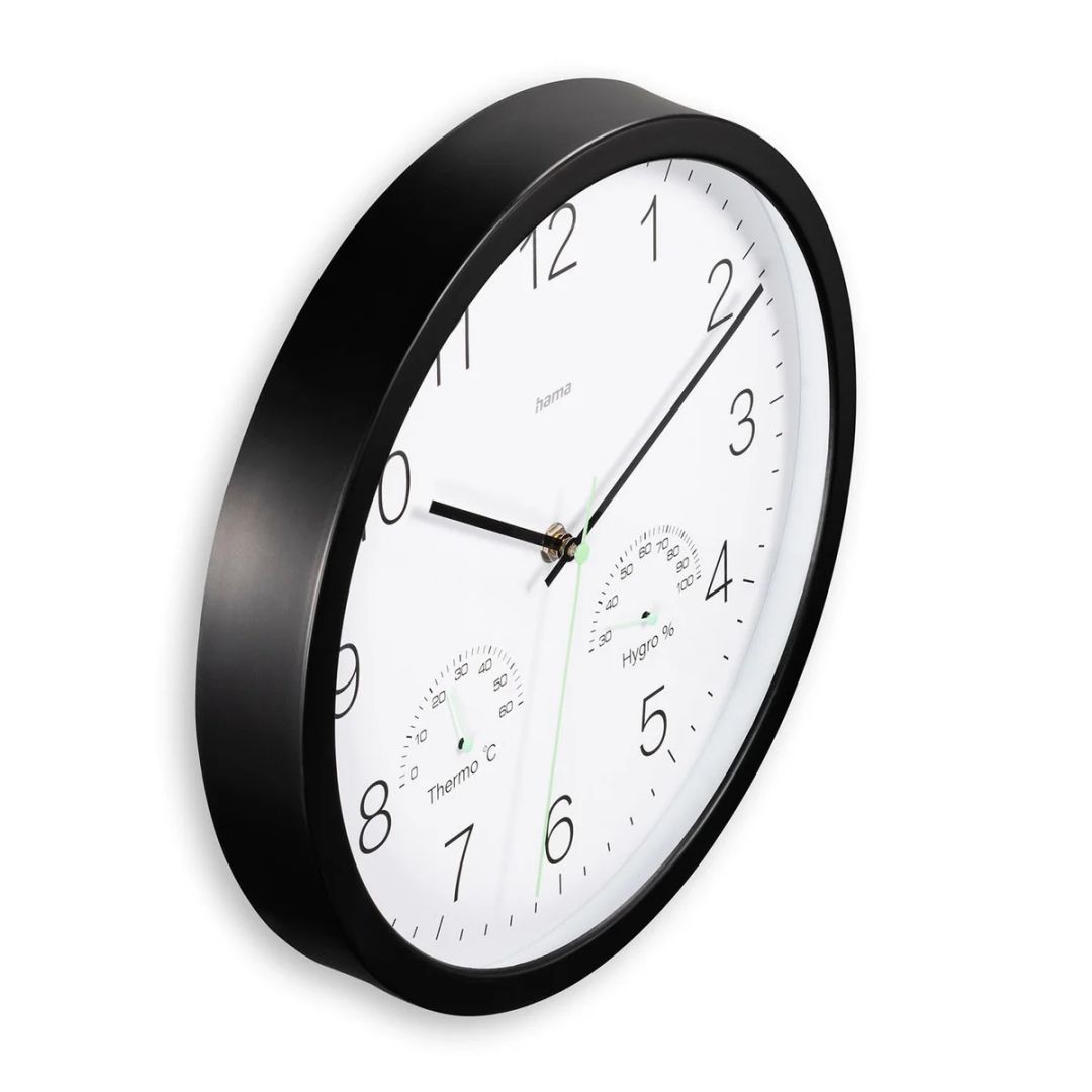 Hama Santorini Wall Clock Black Hama Santorini Wall Clock Black