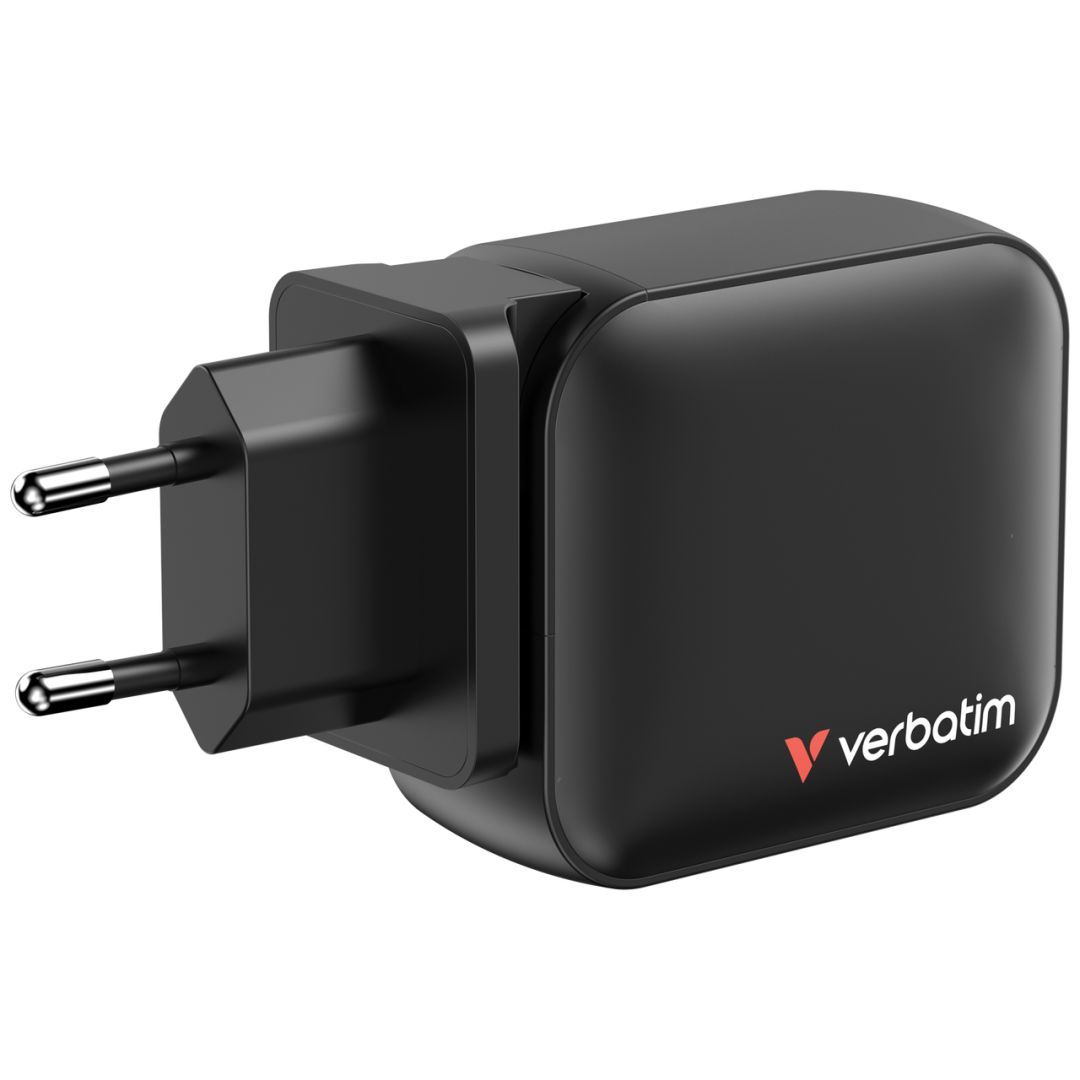 Verbatim Mini GaN Wall Charger 100W 3 Port Black Verbatim Mini GaN Wall Charger 100W 3 Port Black