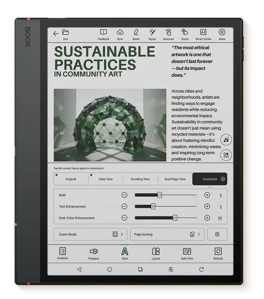 ONYX BOOX Note Air 5C 10,3" E-book olvasó 64GB Black ONYX BOOX Note Air 5C 10,3" E-book olvasó 64GB Black