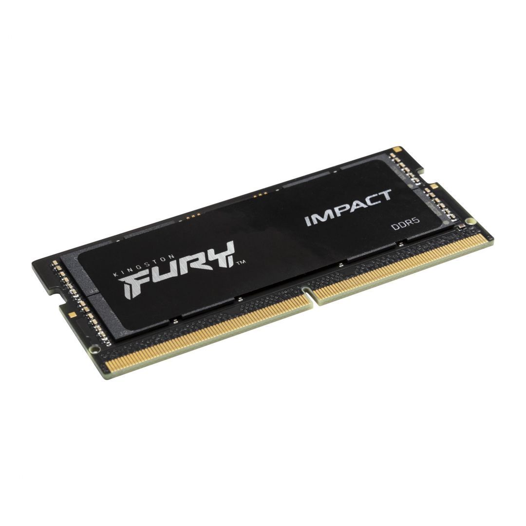 Kingston 16GB DDR5 6400MHz SODIMM Fury Impact Black Kingston 16GB DDR5 6400MHz SODIMM Fury Impact Black