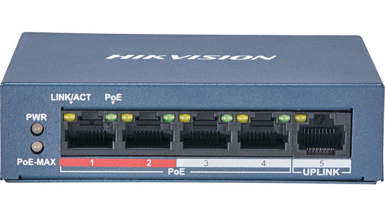Hikvision DS-3E0105P-E/M 5 port 100Mbps unmanaged Switch PoE Hikvision DS-3E0105P-E/M 5 port 100Mbps unmanaged Switch PoE