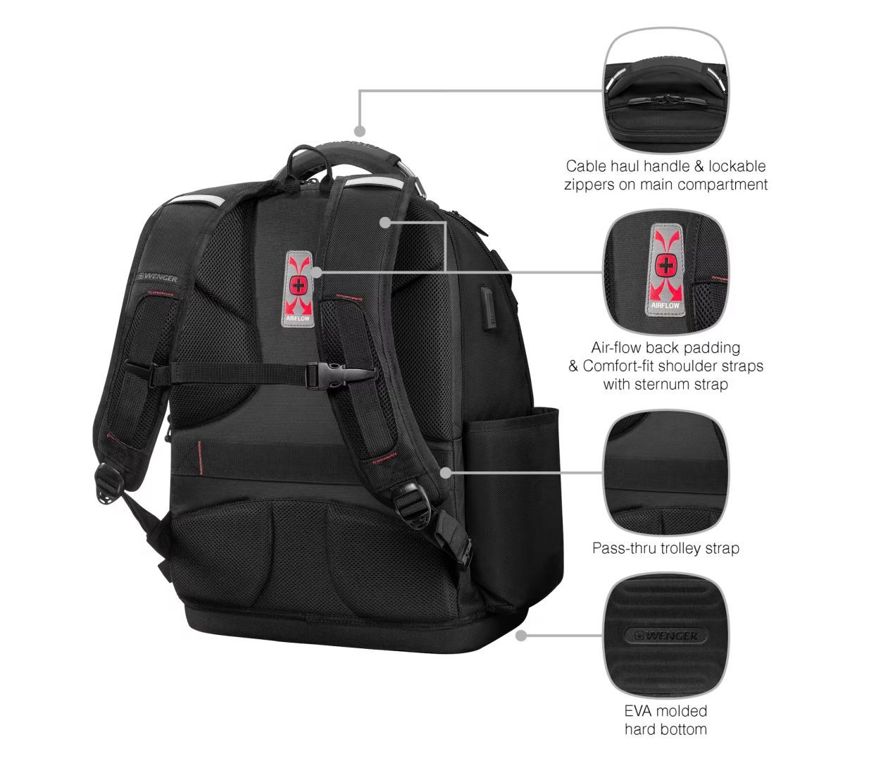 Wenger Professional Tool Notebook Backback 17" Black