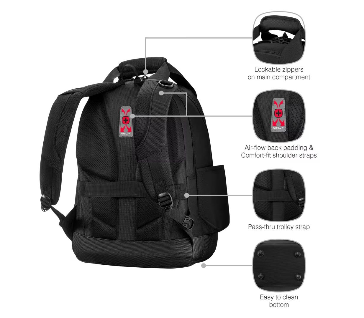 Wenger Tool Advanced Notebook Backback 16" Black