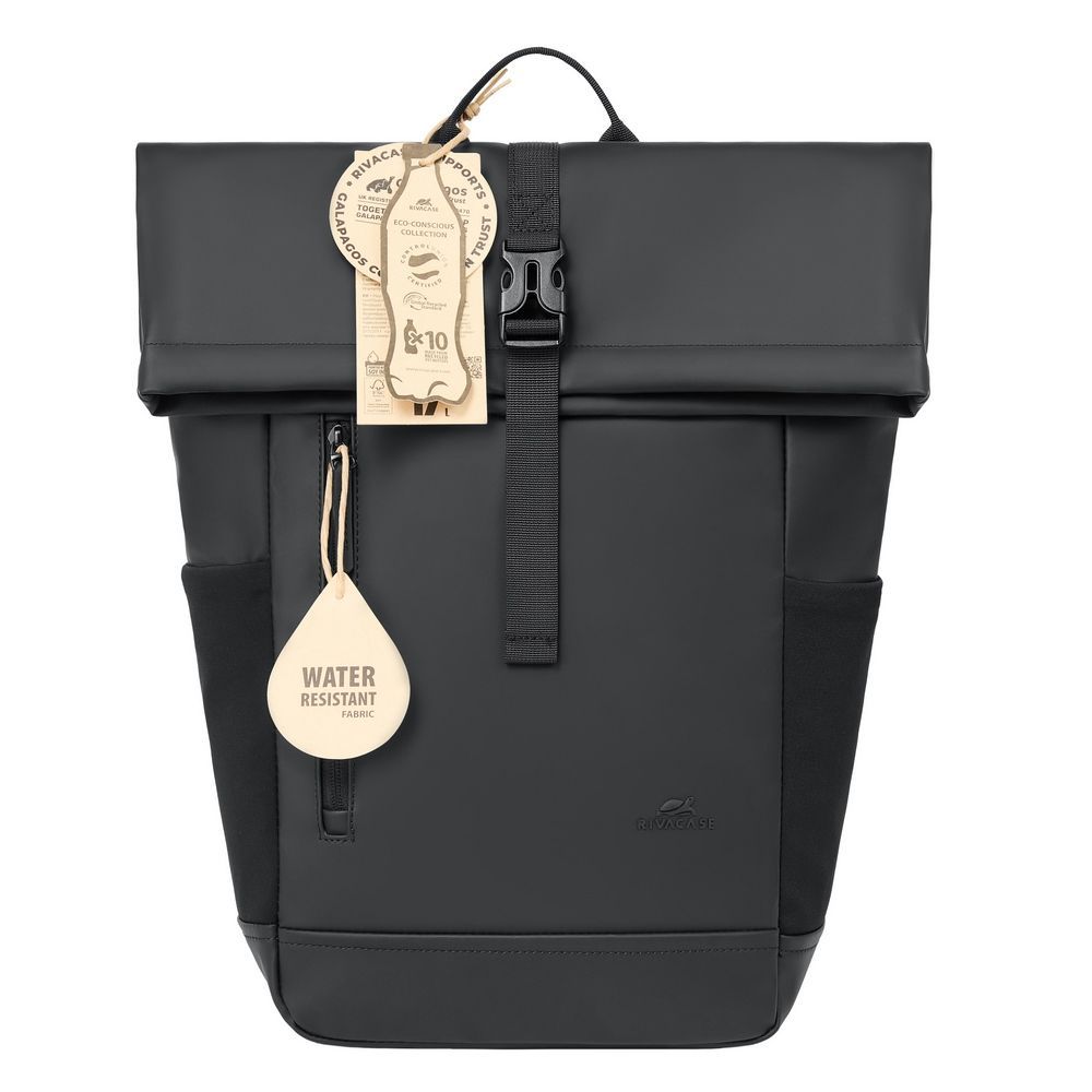 RivaCase 7826 ECO 17L Roll top Notebook Backpack 14" Black