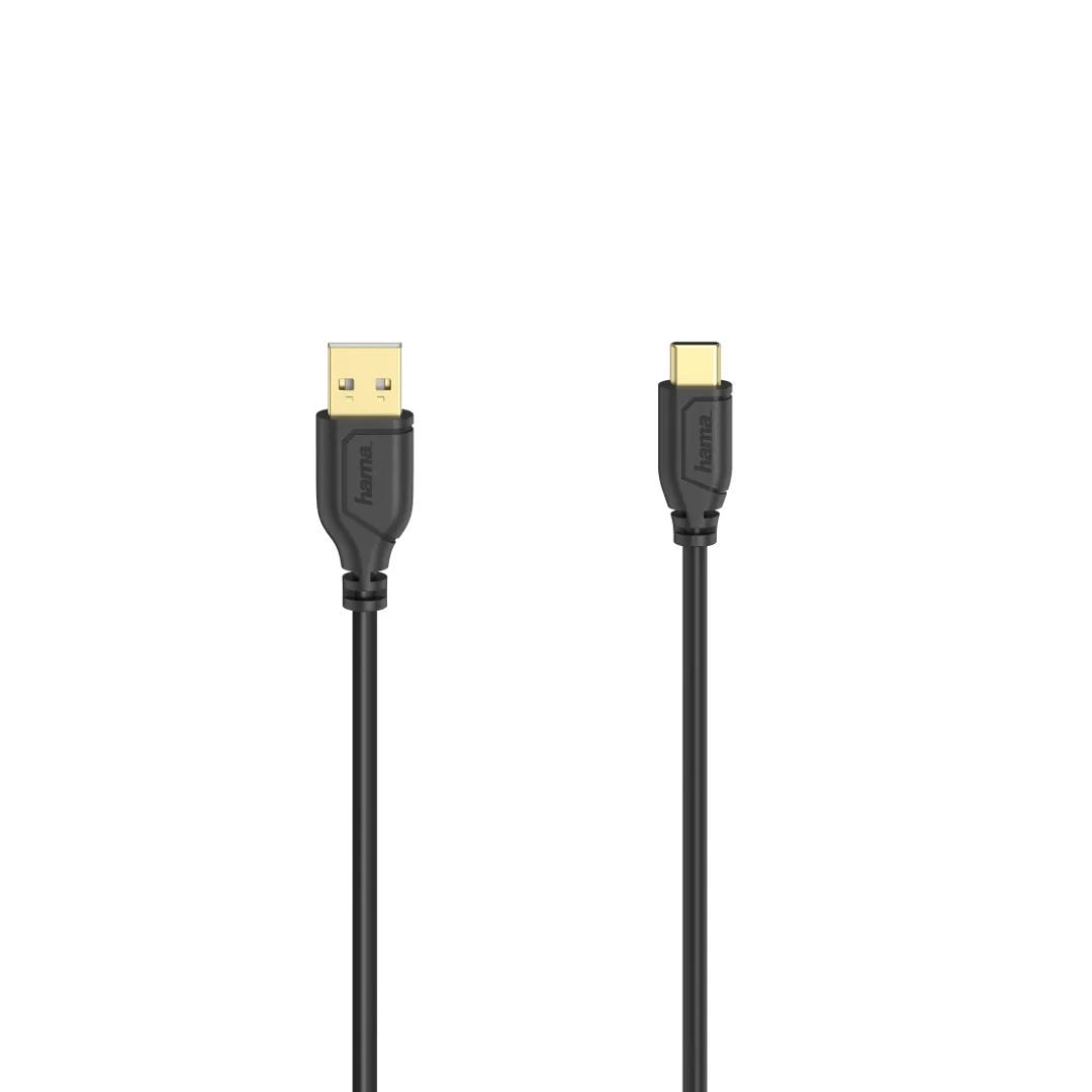 Hama Flexi Slim USB-C to USB-C Cable 0,75m Black Hama Flexi Slim USB-C to USB-C Cable 0,75m Black