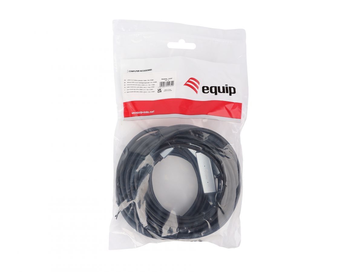 EQuip USB-C to C Active extension cable 10m Black