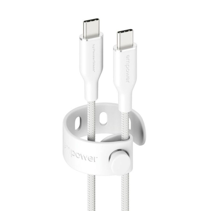 PanzerGlass 60W USB-C to USB-C USB 2.0 cable 2m White PanzerGlass 60W USB-C to USB-C USB 2.0 cable 2m White