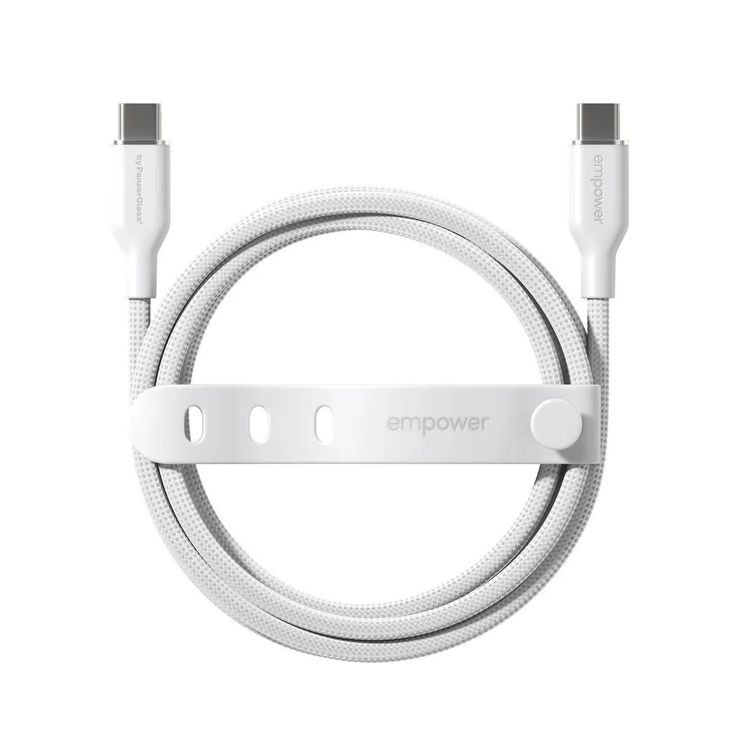PanzerGlass 60W USB-C to USB-C USB 2.0 cable 1,2m White PanzerGlass 60W USB-C to USB-C USB 2.0 cable 1,2m White