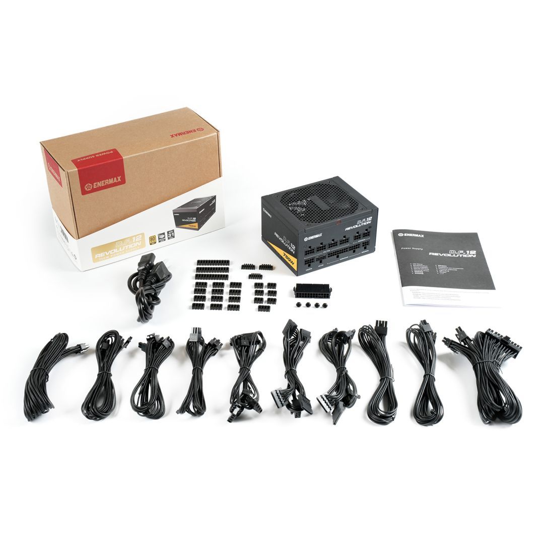 Enermax 750W 80+ Gold Revolution D.F.12 Black ATX 3.1 Enermax 750W 80+ Gold Revolution D.F.12 Black ATX 3.1