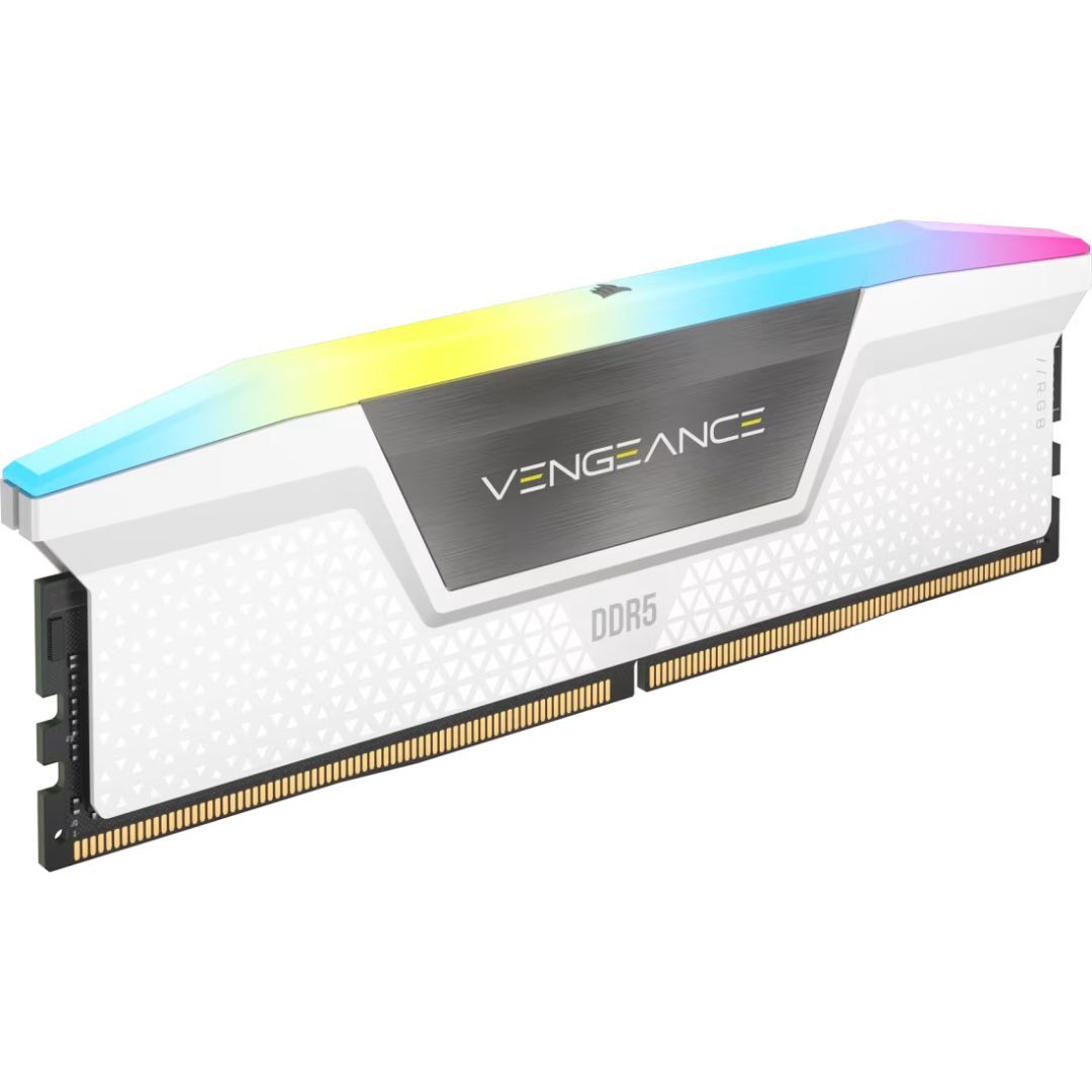 Corsair 64GB DDR5 6400MHz Kit(2x32GB) Vengeance RGB White Corsair 64GB DDR5 6400MHz Kit(2x32GB) Vengeance RGB White