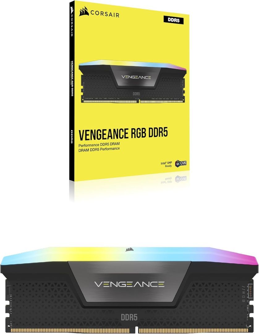 Corsair 16GB DDR5 5600MHz Vengeance RGB Black Corsair 16GB DDR5 5600MHz Vengeance RGB Black
