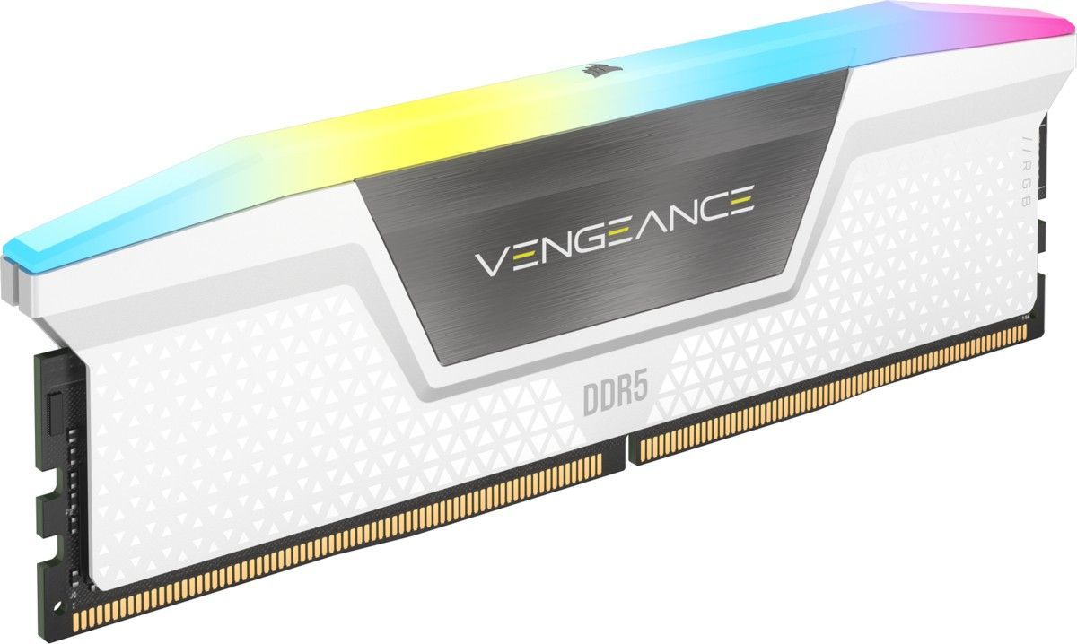 Corsair 32GB DDR5 5600MHz Kit (2x16GB) Vengeance RGB White Corsair 32GB DDR5 5600MHz Kit (2x16GB) Vengeance RGB White