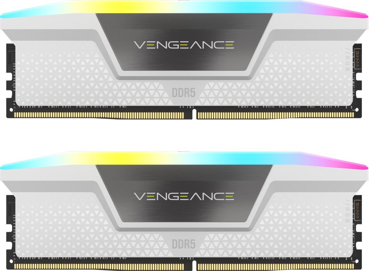 Corsair 32GB DDR5 5600MHz Kit (2x16GB) Vengeance RGB White Corsair 32GB DDR5 5600MHz Kit (2x16GB) Vengeance RGB White