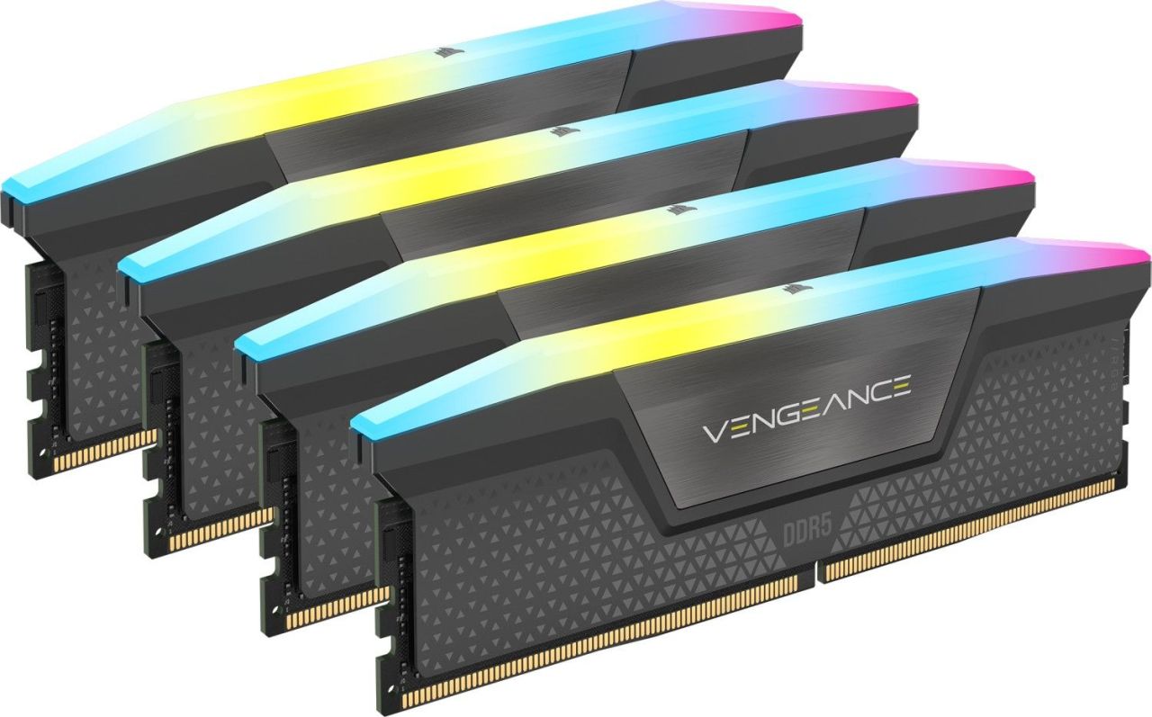 Corsair 64GB DDR5 5600MHz Kit(4x16GB) Vengeance RGB AMD Expo Black Corsair 64GB DDR5 5600MHz Kit(4x16GB) Vengeance RGB AMD Expo Black