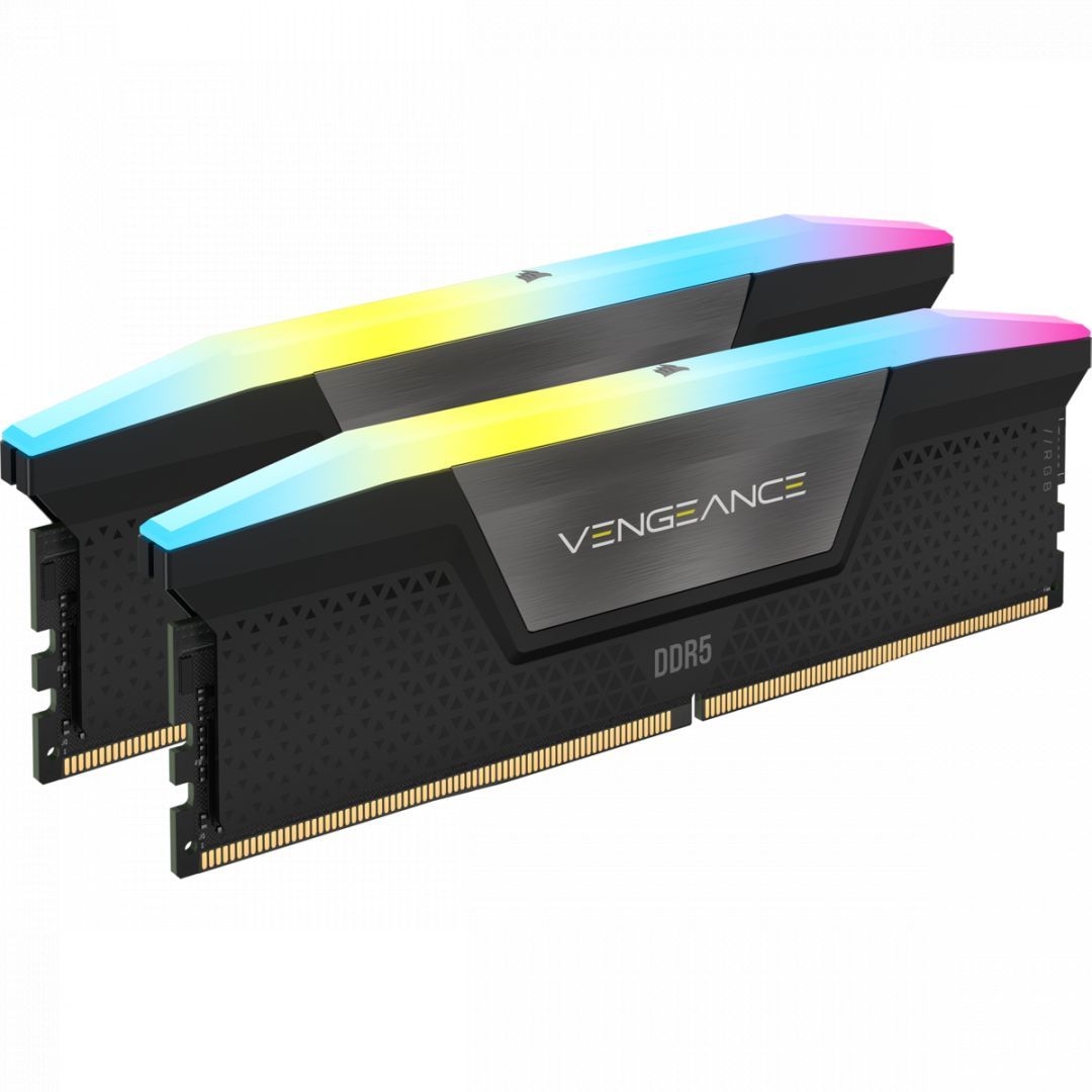 Corsair 64GB DDR5 5200MHz Kit(2x32GB) Vengeance RGB Black Corsair 64GB DDR5 5200MHz Kit(2x32GB) Vengeance RGB Black