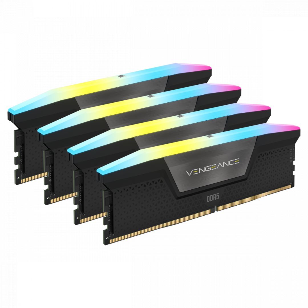 Corsair 64GB DDR5 6600MHz Kit(4x16GB) Vengeance RGB Black Bulk Corsair 64GB DDR5 6600MHz Kit(4x16GB) Vengeance RGB Black Bulk