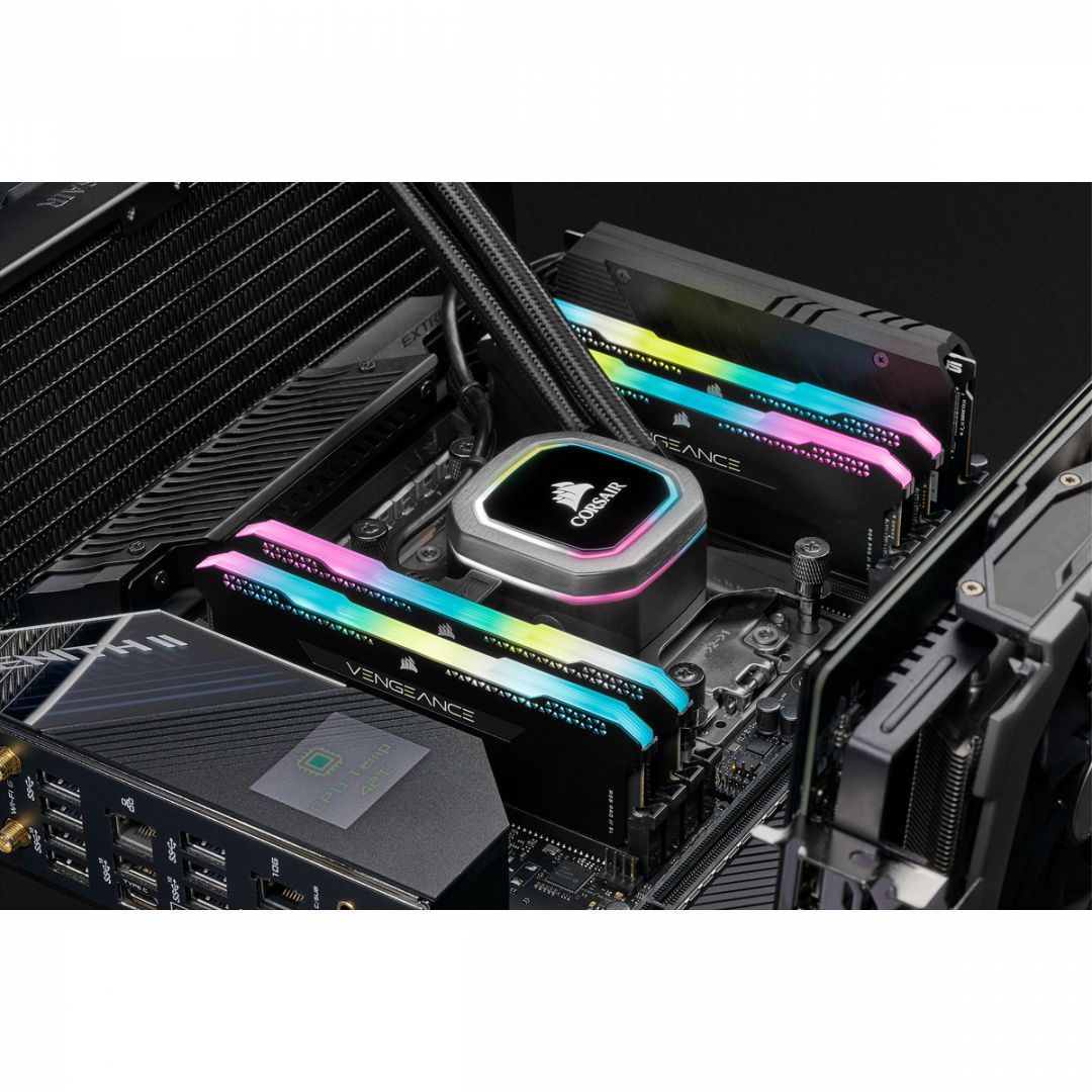 Corsair 64GB 3200MHz DDR4 Kit(4x16GB) Vengeance RGB Black Corsair 64GB 3200MHz DDR4 Kit(4x16GB) Vengeance RGB Black