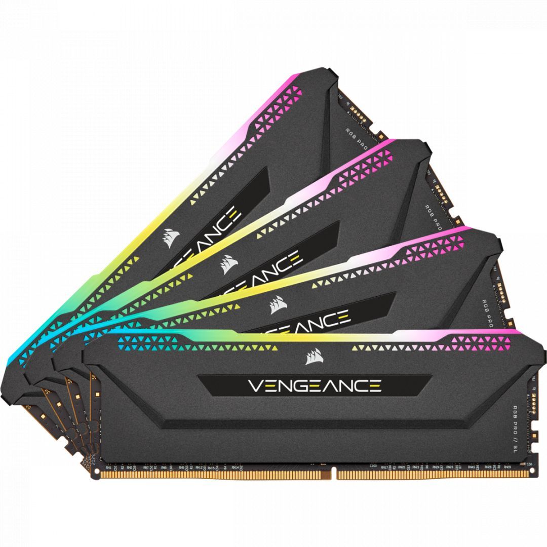 Corsair 64GB 3200MHz DDR4 Kit(4x16GB) Vengeance RGB Black Corsair 64GB 3200MHz DDR4 Kit(4x16GB) Vengeance RGB Black