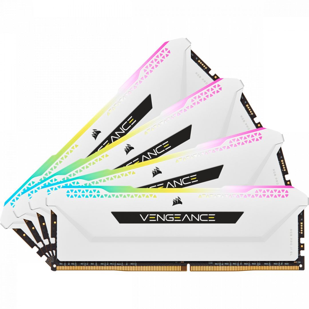 Corsair 32GB DDR4 3600MHz Kit(4x8GB) Vengeance RGB Pro SL White Corsair 32GB DDR4 3600MHz Kit(4x8GB) Vengeance RGB Pro SL White