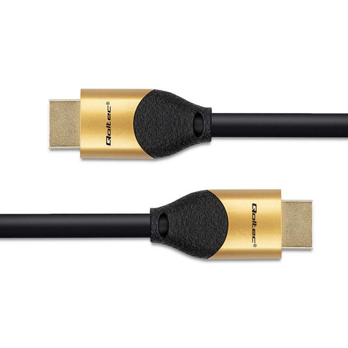 Qoltec HDMI to HDMI v2.1 Ultra High Speed 8K/60Hz Gold Cable 1m Black Qoltec HDMI to HDMI v2.1 Ultra High Speed 8K/60Hz Gold Cable 1m Black