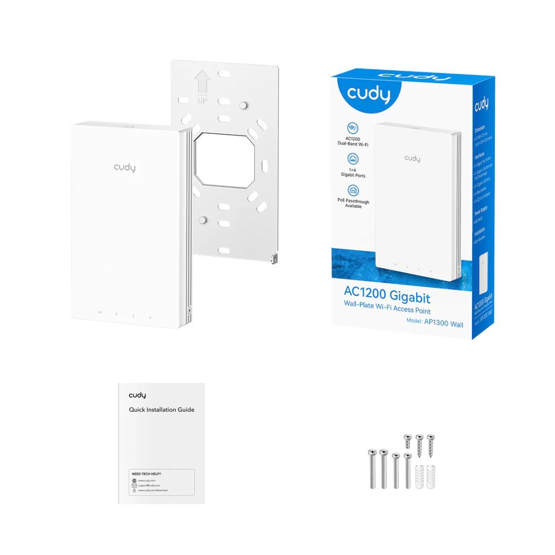 Cudy AP1300 Wall AC1200 Wall-Plate Access Point Cudy AP1300 Wall AC1200 Wall-Plate Access Point