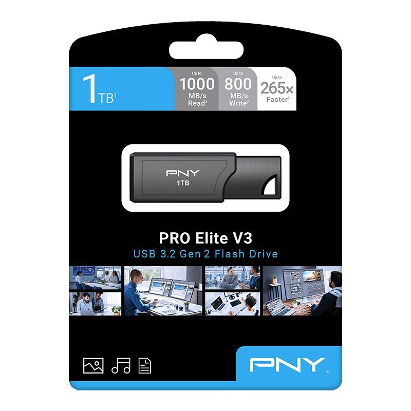 PNY 1TB PRO Elite V3 Gen 2 Flash Drive USB3.2 Black