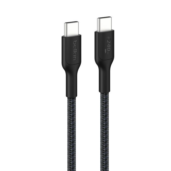 Belkin USB-C to USB-C Braided Cable 240W 1m Black Belkin USB-C to USB-C Braided Cable 240W 1m Black