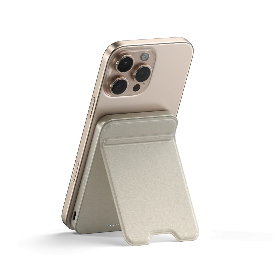 Satechi Qi2 5K Magnetic 5000mAh PowerBank with Stand Sand