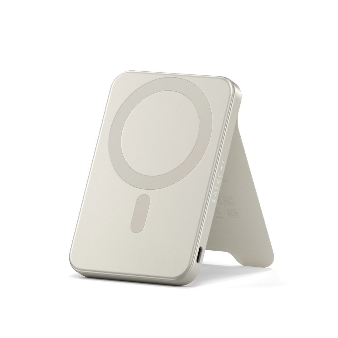 Satechi Qi2 5K Magnetic 5000mAh PowerBank with Stand Sand