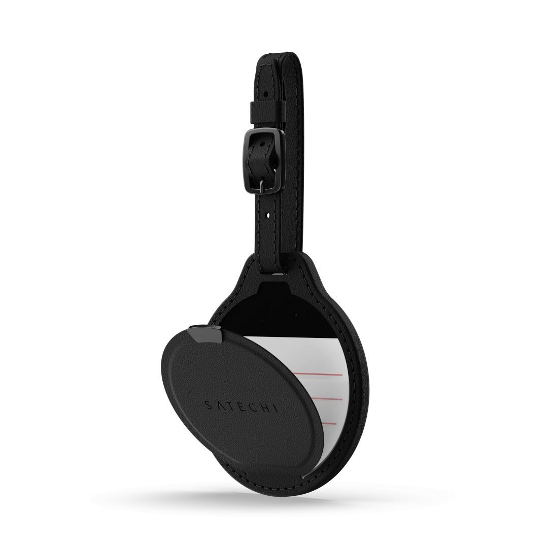 Satechi Vegan-Leather FindAll Luggage Tag Black Satechi Vegan-Leather FindAll Luggage Tag Black