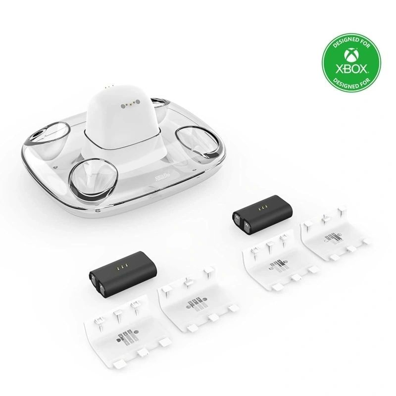8BitDo Dual Charging Dock for Xbox wireless controllers White