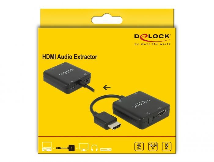 DeLock HDMI Audio Extractor 4K 30Hz compact DeLock HDMI Audio Extractor 4K 30Hz compact