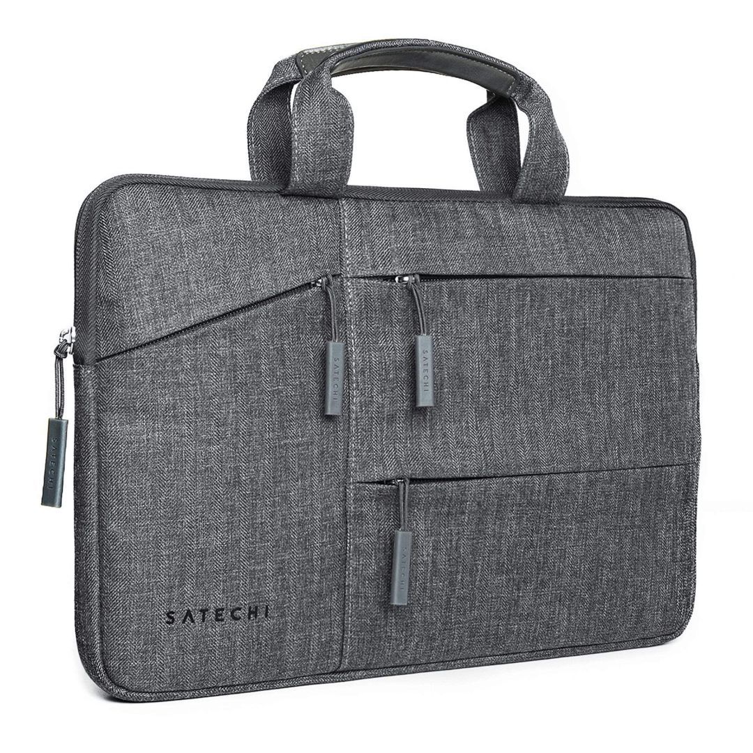 Satechi Fabric Water-Resistant Laptop Carrying Case with Pockets 13" Grey Satechi Fabric Water-Resistant Laptop Carrying Case with Pockets 13" Grey