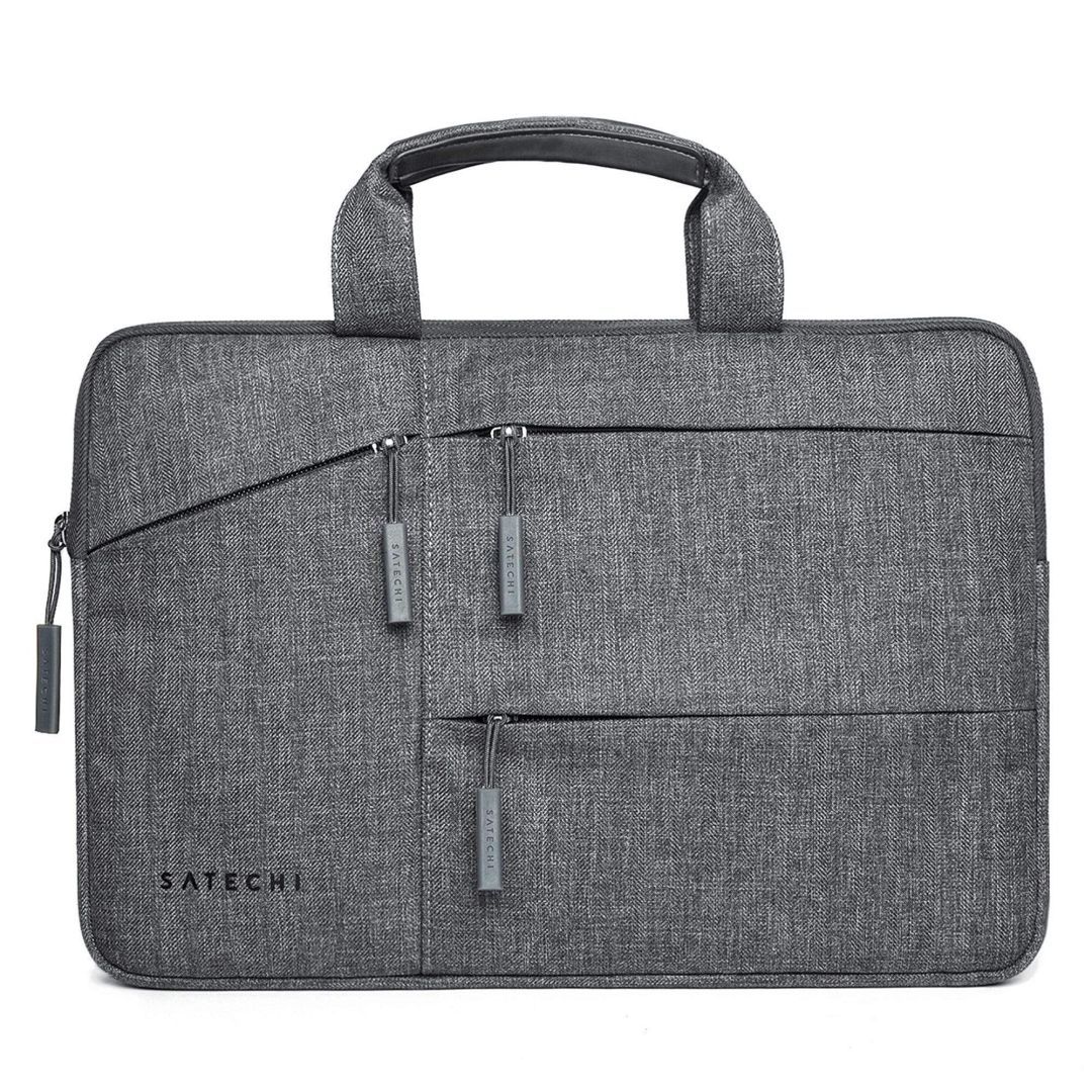 Satechi Fabric Water-Resistant Laptop Carrying Case with Pockets 13" Grey Satechi Fabric Water-Resistant Laptop Carrying Case with Pockets 13" Grey