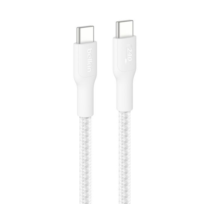Belkin USB-C to USB-C Braided Cable 240W 3m White