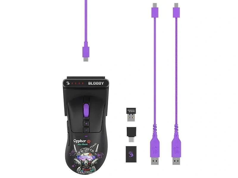 A4-Tech Bloody R73 Ultra Duo Gaming Wireless Mouse Cypher Ghost A4-Tech Bloody R73 Ultra Duo Gaming Wireless Mouse Cypher Ghost