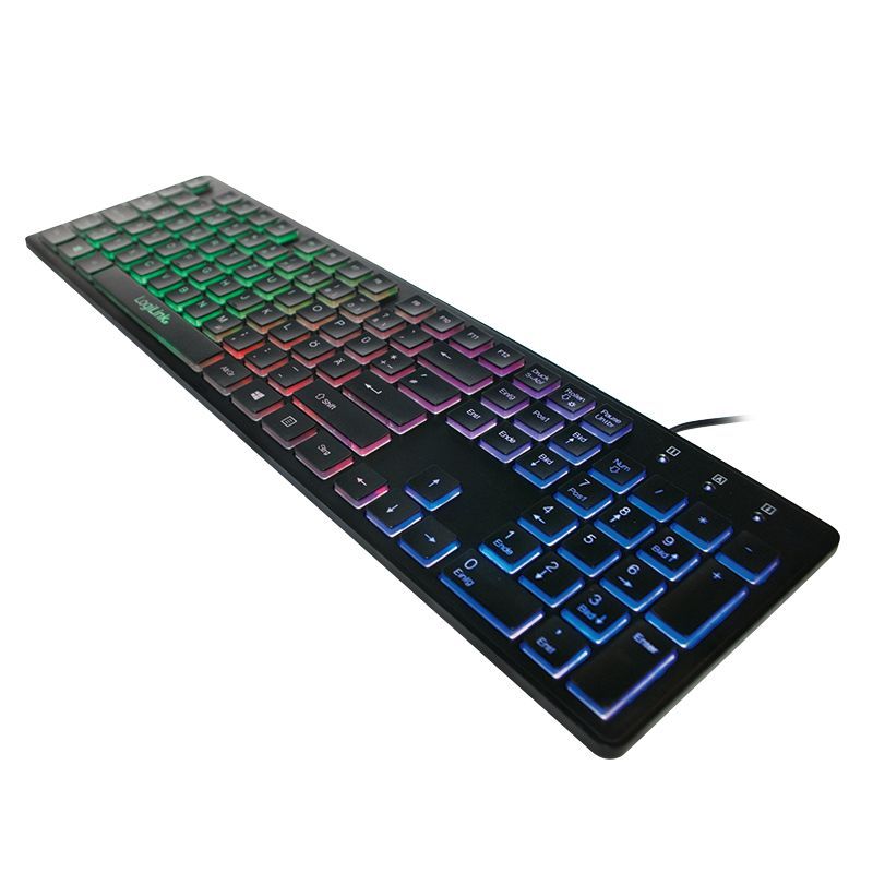 Logilink Illuminated keyboard Black DE Logilink Illuminated keyboard Black DE