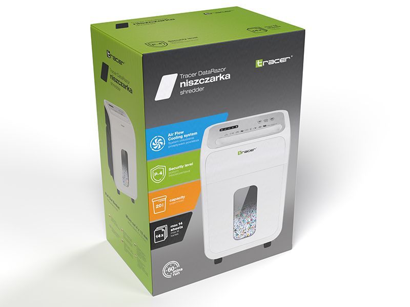 Tracer DataRazor Iratmegsemmisítő White Tracer DataRazor Iratmegsemmisítő White