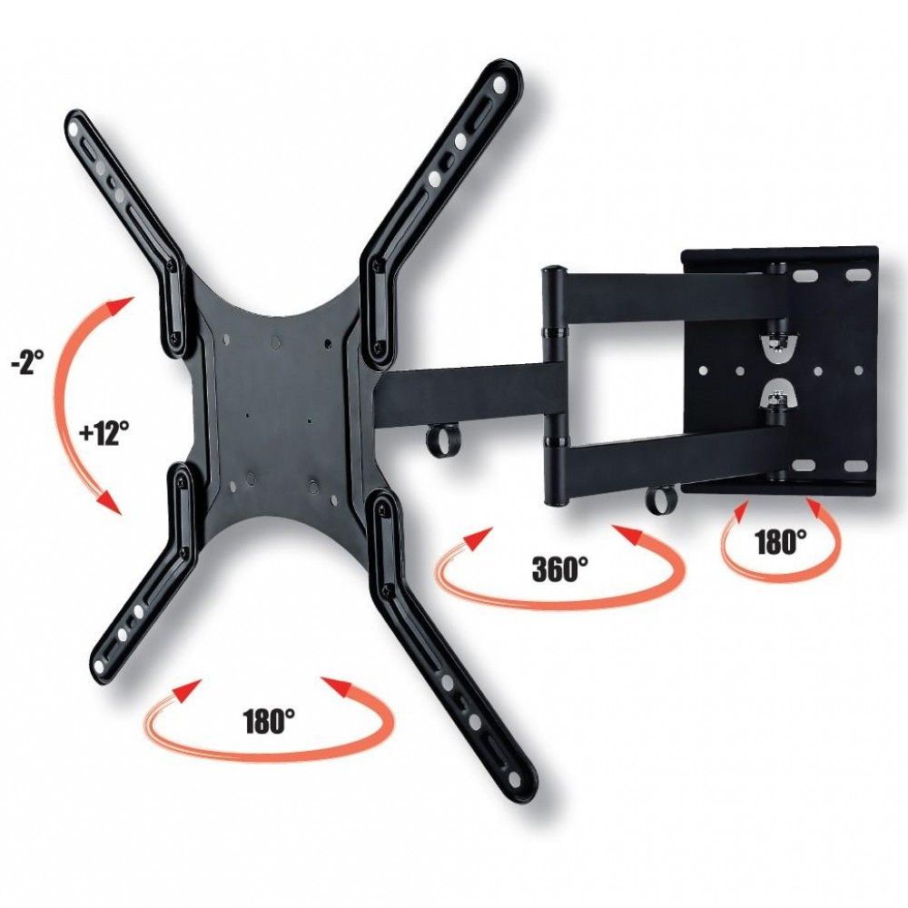 TECHLY 23-55" Universal LCD TV Wall Mount Bracket Black TECHLY 23-55" Universal LCD TV Wall Mount Bracket Black