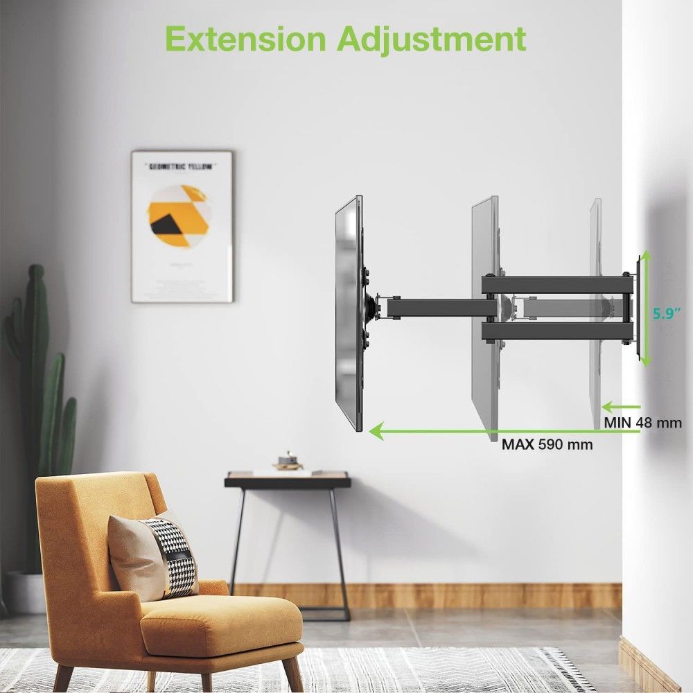 TECHLY 23-55" Universal LCD TV Wall Mount Bracket Black TECHLY 23-55" Universal LCD TV Wall Mount Bracket Black