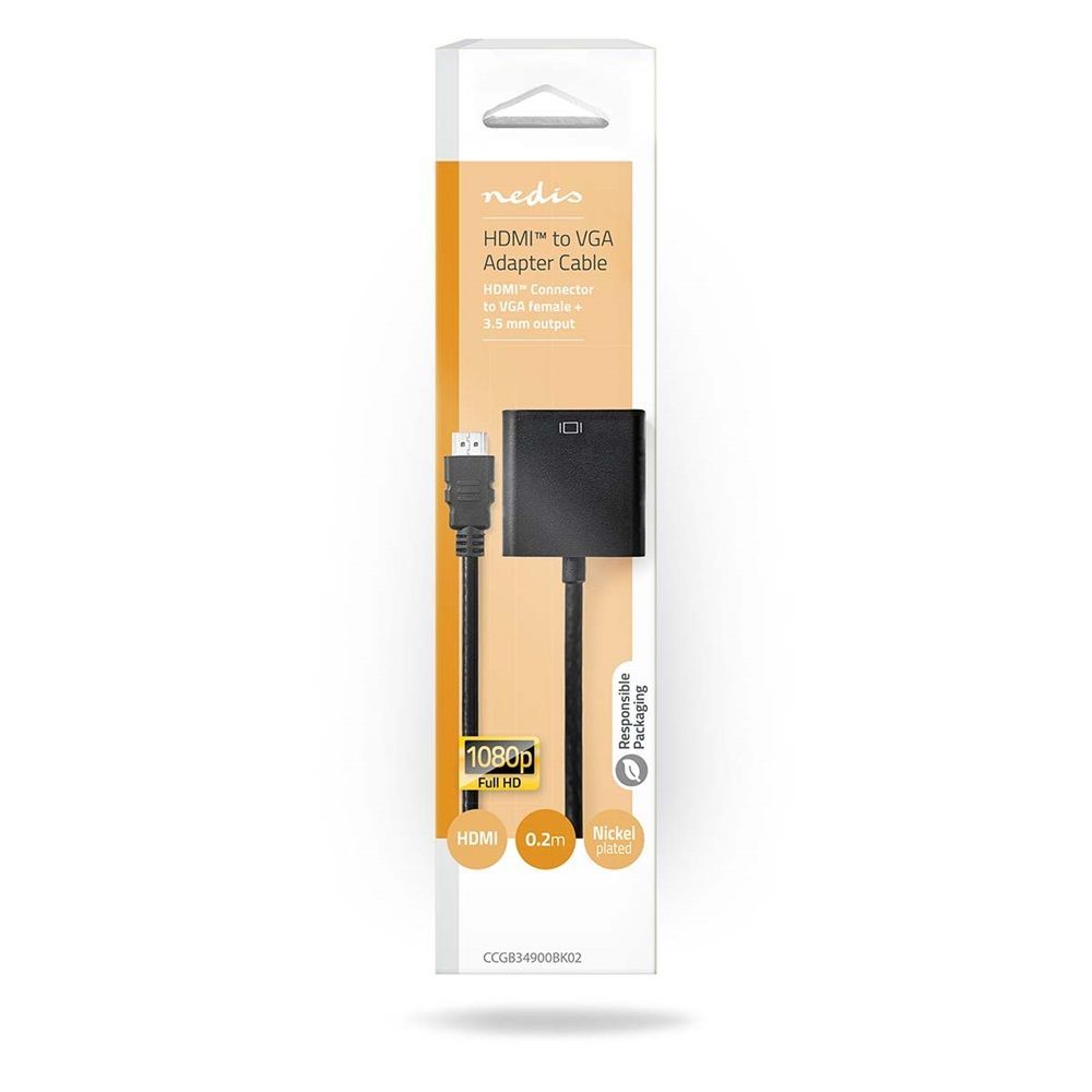 Nedis HDMI - VGA adapter Black